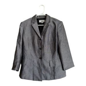 Le Suit Women's Gray Skirt Suit, Size 8, Pre-owned